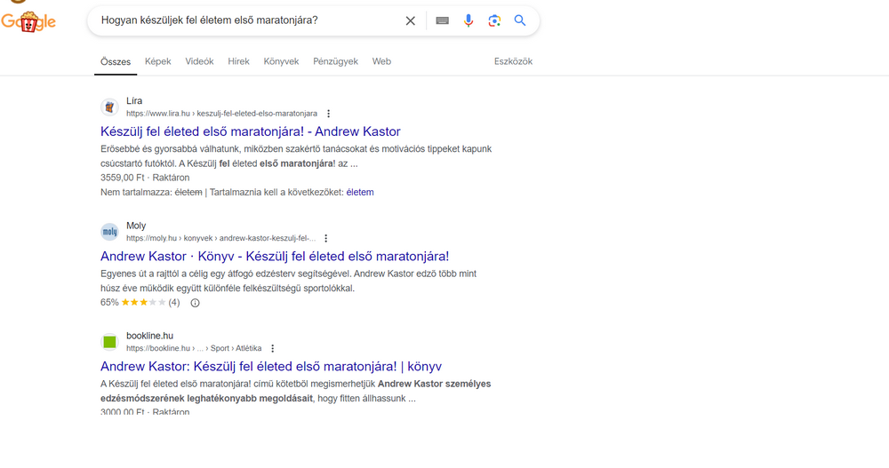 NLP hosszabb keresési lekérdezések használata 1