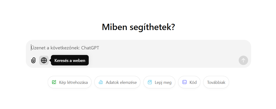 keresés a weben a chatgpt-vel